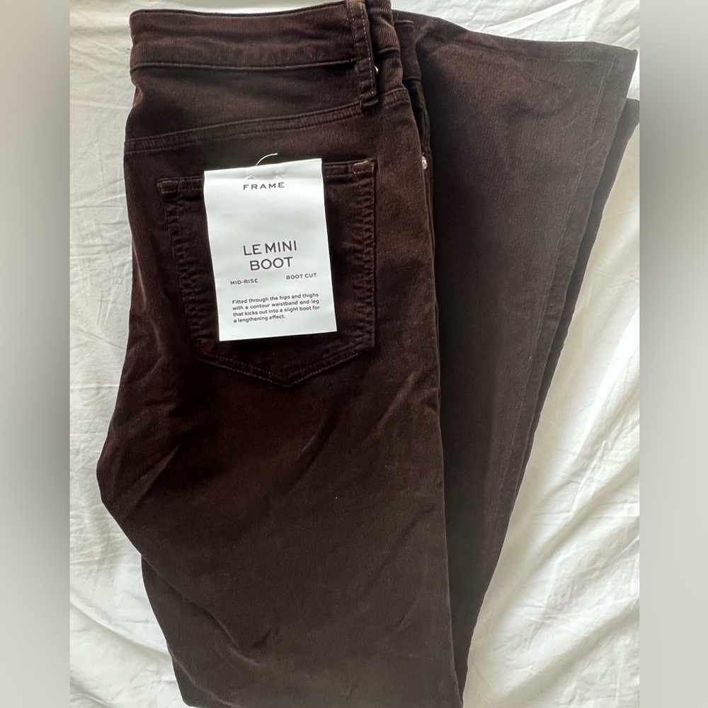 FRAME Le Mini Boot Corduroy Pants size 30 NWT